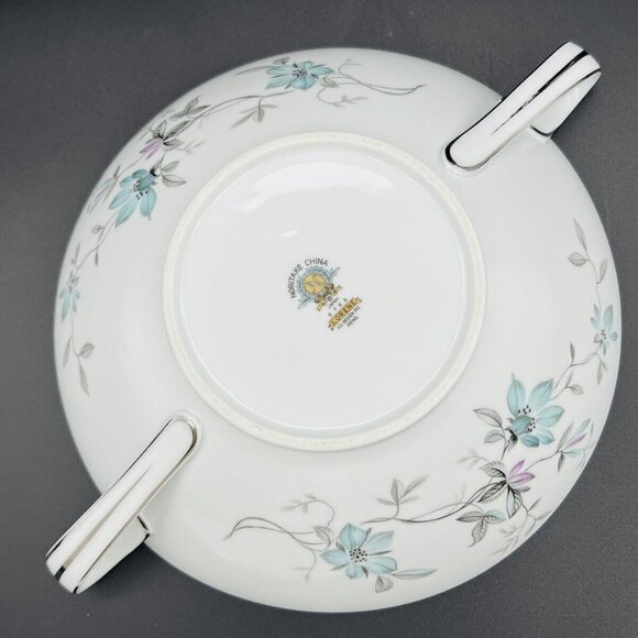 Noritake Lorene Round Covered Vegetable Dish Floral Handled #5764 Retired - Picture 5 of 15